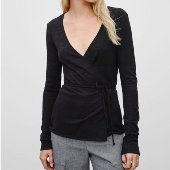 Aritzia Wilfred Free Katsia Wrap Top/Cardigan - Picture 8 of 8